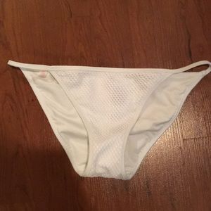 Victoria secret white mesh bikini bottom - m